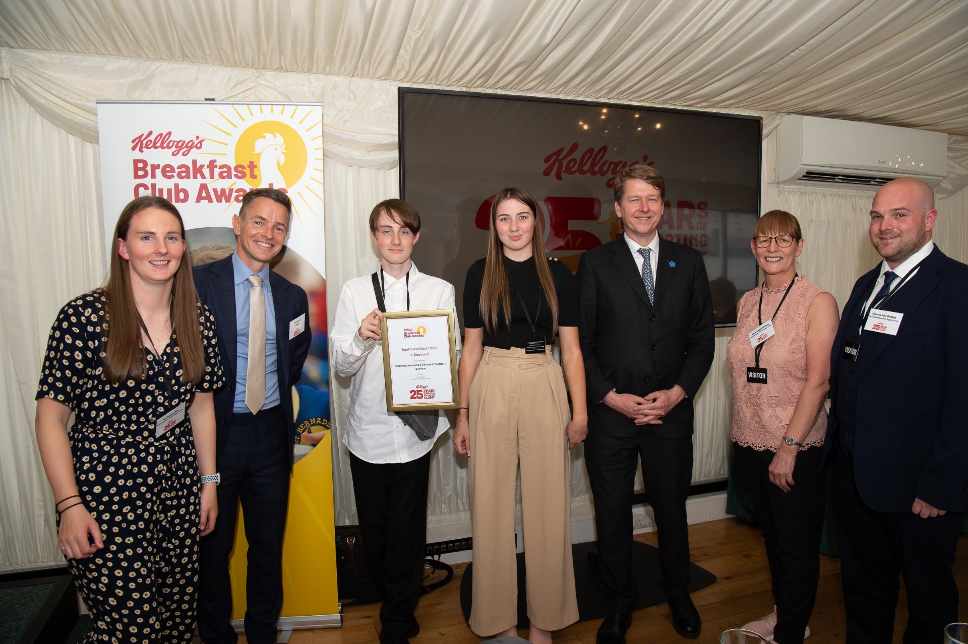 CHAMPIONS: The Clackmannanshire Schools Support Service was crowned the best breakfast club in Scotland. Pictures provided by Kelloggs.