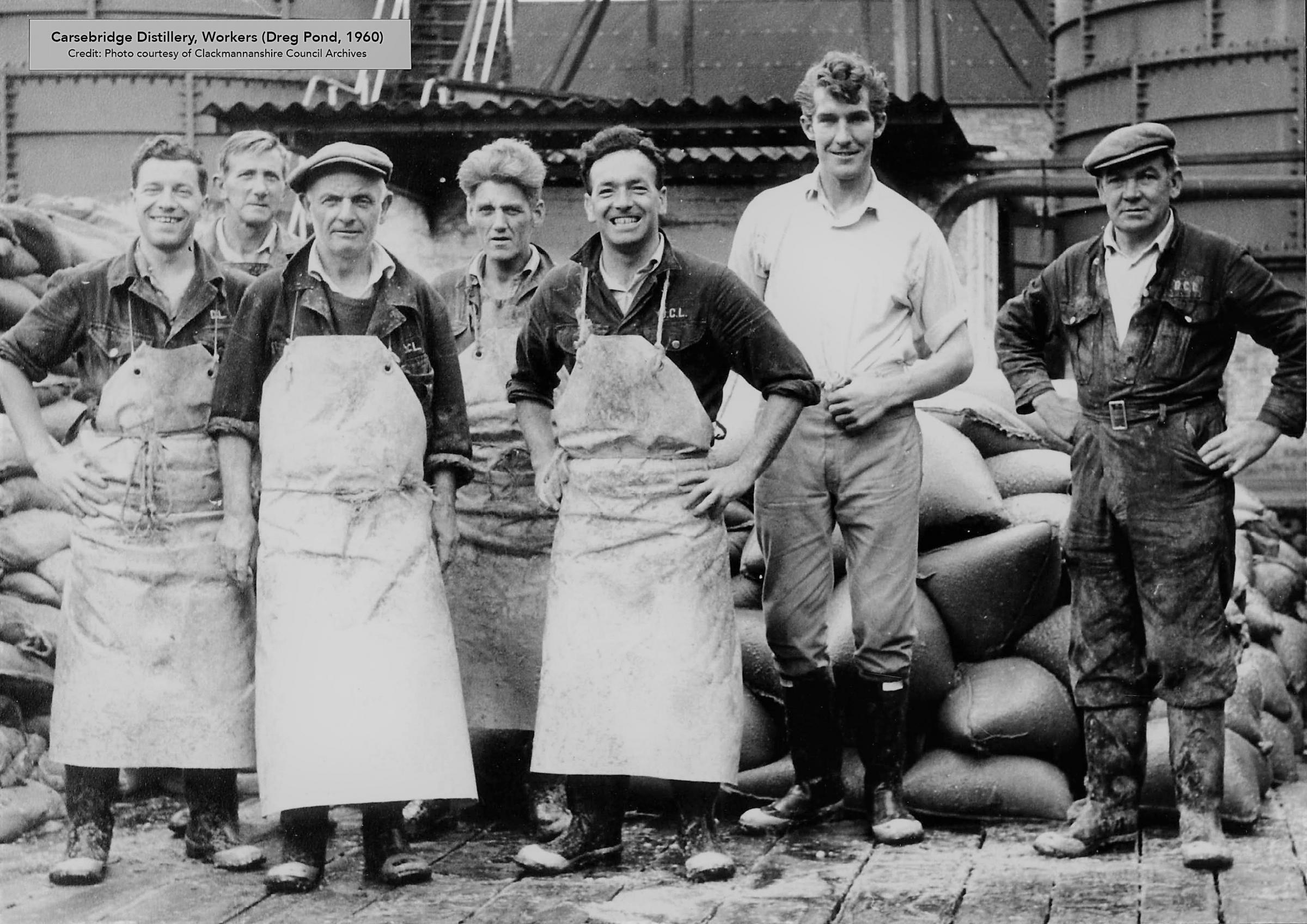 HERITAGE: One focus will be on whisky heritage - pictured are dreg pond workers at Carsebridge in Alloa in the 1960s