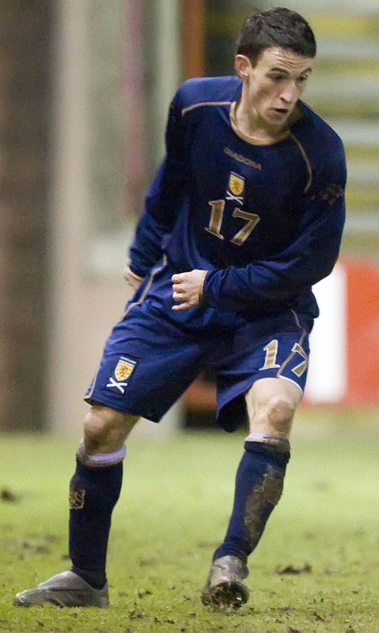 Cawley playing for Scotland U19s. Picture from SNS