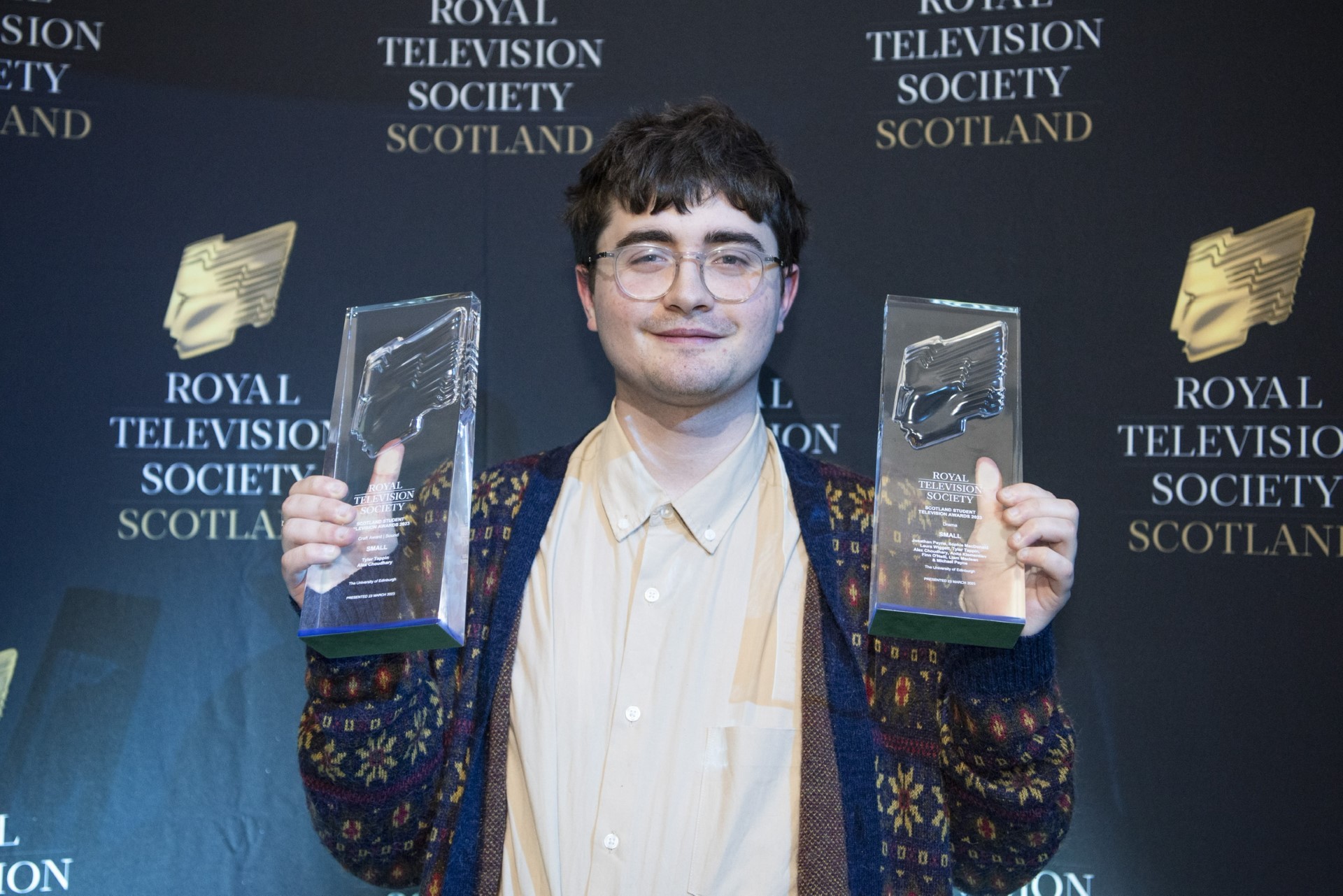 BEST STUDENT: Jonathan Paynes film Small won best drama, best student production and best sound at the RTS Awards. Pictures by Kirsty Anderson and Shonagh Kelly.