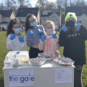 VENTURE: The bake stall proved so popular the quartet went back home to make more cakes for the next day as well