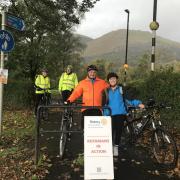 Ronnie raised £350 by cycling the Tour de Clacks alongside Alison, his personal trainer