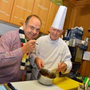 Chef Billy Campbell (right) at St Mungo's Community Café in Alloa recently enjoyed a visit from old-time friend Chefs John Higgins from Canada - Picture by Jan van der Merwe