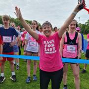 Cancer survivor Samantha Currie who was vip starter at Race for Life Stirling