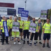 READY: Workers at the Kelliebank Depot, where waste collection vehicles are based, are set to go on strike