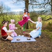Catherine Holland as Dormouse, Cairstegena Scotland as Cheshire Cat, Hellie Garibotti as Mad Hatter and Lucinda Seville as Alice - Pictures by JB Moments Photography
