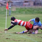 FIGHTING BACK: Alloa almost made a second half but lost out on late half tries from Blairgowrie. Pictures by Alloa RFC.