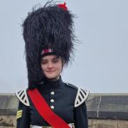 HONOUR: Blythe Johnston took part in the reseve band performance during the Royal Gun Salute at Edinburgh Castle.