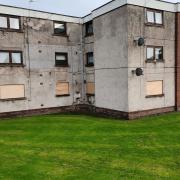 EVACUATED: The block of flats on Chapelle Crescent has been boarded up since the residents left.