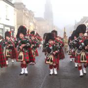 RESPECTS: Alloa residents lined the streets for Remembrance Day