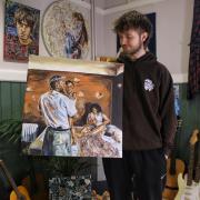 DISPLAY: Kyle's painting of Mr Morale & The Big Steppers will be shown at an art gallery in London.