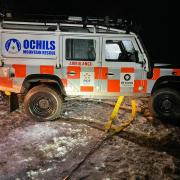 TRAPPED: The OMRT Landrover got stuck in poor off-road conditions.