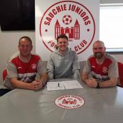 EXTENSIONS: Andy Kay, Lucas Williamson and Ross Hutchison have signed new deals at Sauchie.
