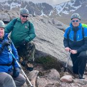 CONFIDENCE BOOST: Iain Young, Ian Hunter and Steven Williams climbing in the Cairngorms