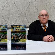 John Glencross with copies of his new book Alloa Will Always Be Alloa
