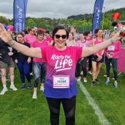 RACE FOR LIFE: Courageous mum Alison McLaughlin, who completed treatment for breast cancer just months ago, was chosen as the VIP to start the race.