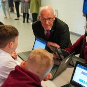 VISIT: FM John Swinney met with pupils and parents at Alloa Academy to hear about the ongoing work of the Family Wellbeing Partnership