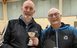 RUNNERS UP: Steve Jeffs and Bruce Elliot finished second place in division three of the Stirlingshire and Midland Table Tennis league.