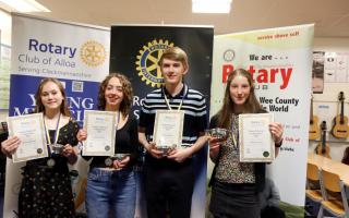 TALENT ON DISPLAY: Alloa Rotary Club's Young Musician Competition took place at Alva Academy last week - Picture courtesy of Rotary Club of Alloa