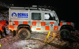 TRAPPED: The OMRT Landrover got stuck in poor off-road conditions.